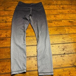 Zyia Active Grey Ombre Leopard Print High Waisted Leggings Women Size 6-8